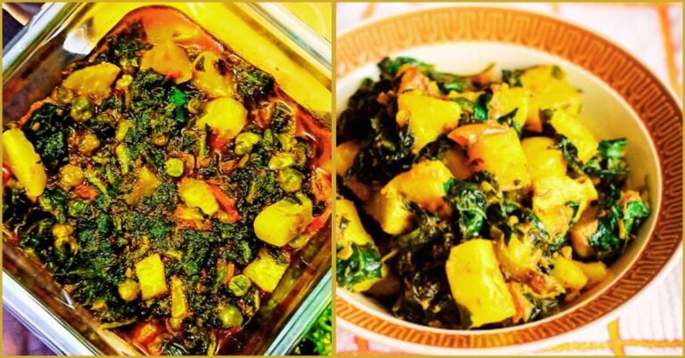 स्वादिष्ट आलू पालक सब्जी | Tasty Aloo Palak Ki Sabji